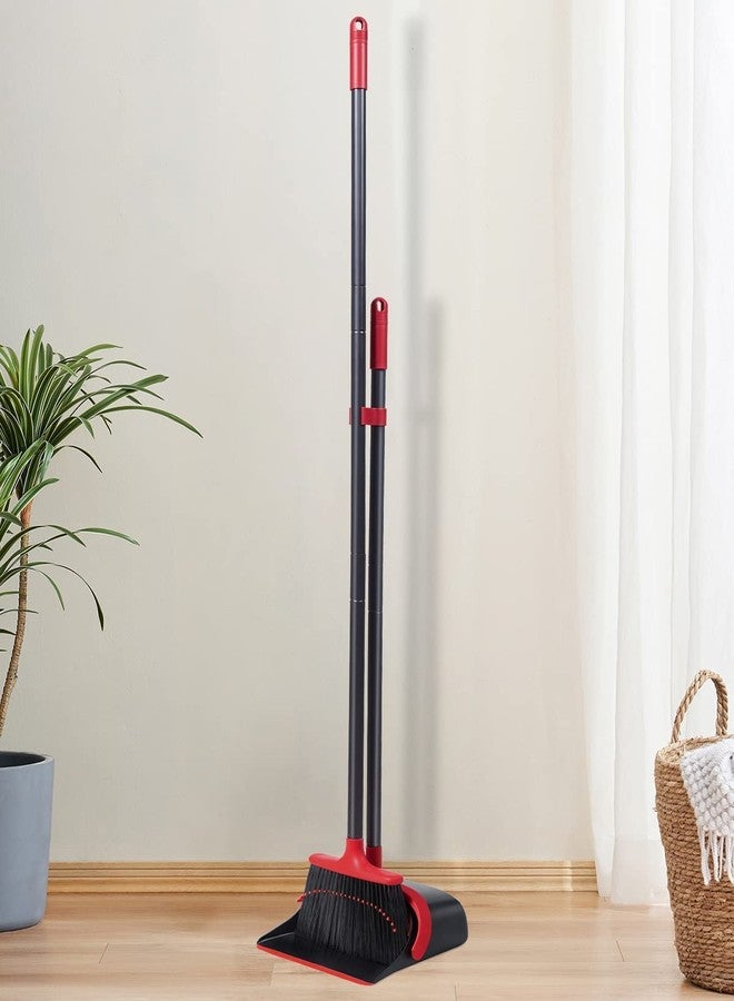 YANXUS Broom and Dustpan Set, Broom and Dustpan, Broom and Dustpan Set for Home, Upgrade 52" Long Handle Broom with Stand Up Dustpan Combo Set for Office Home Kitchen Lobby Floor Use, Dust pan and Broom Set - Image 3